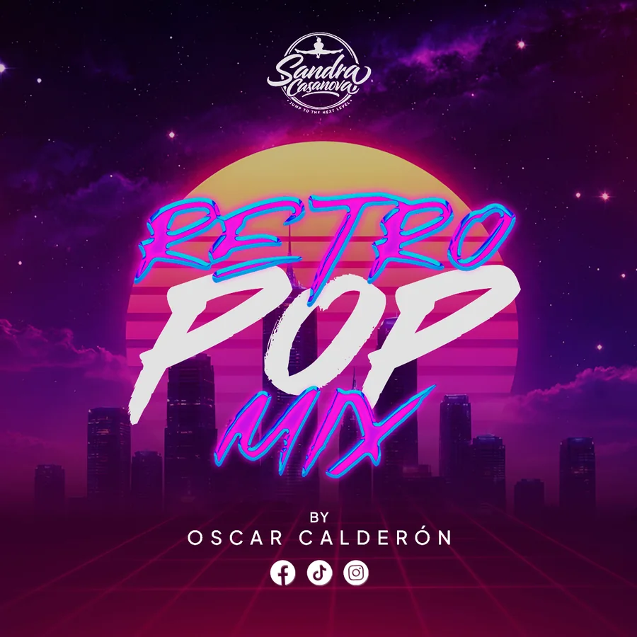 Portada del Retro Pop Mix de Sandra Casanova Music